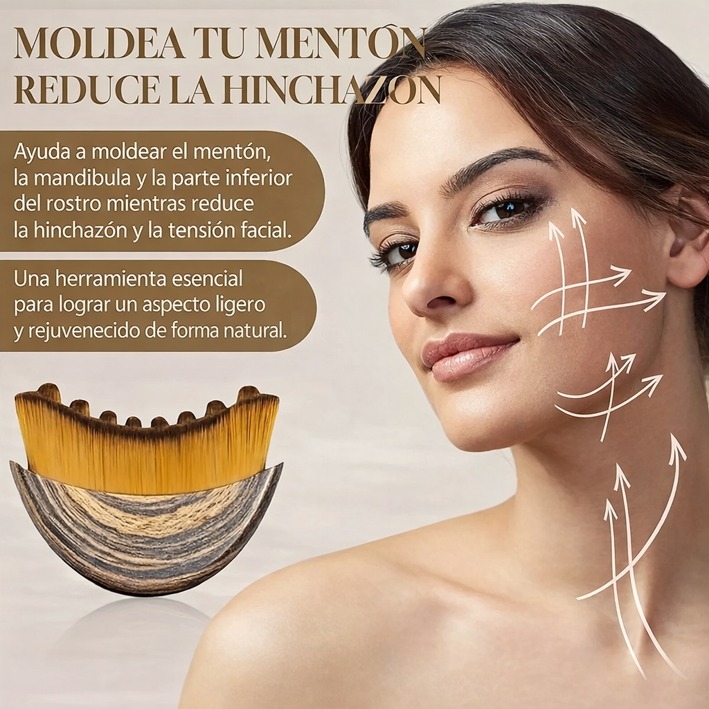 Cepillo Facial Reafirmante con Gua Sha para Ojos y Cuello