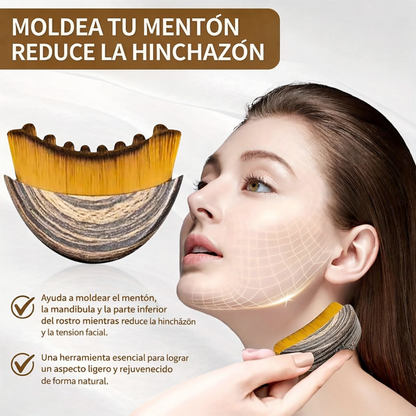 Cepillo Facial Reafirmante con Gua Sha para Ojos y Cuello