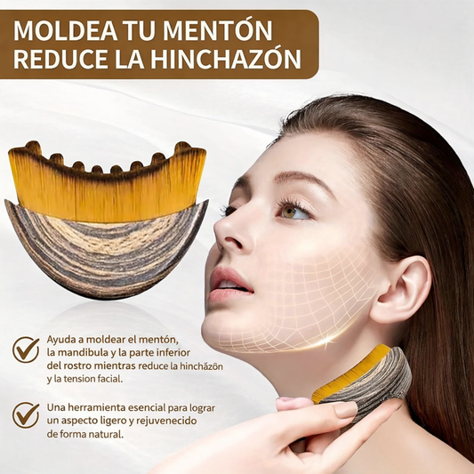 Cepillo Facial Reafirmante con Gua Sha para Ojos y Cuello